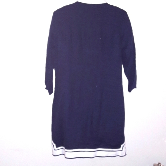 CROWN & IVY Blue/White 3/4 Sleeve Kurta Dress, M - Picture 8 of 8
